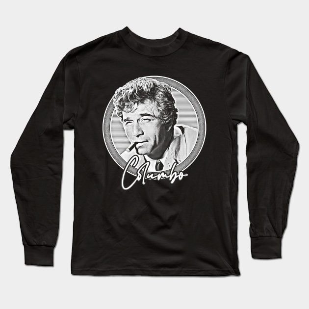 Columbo  Retro TV Fan Design Long Sleeve T-Shirt by susanlguinn